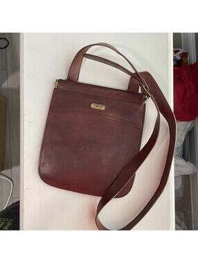 UNIQUE Orvis ITALIAN LEATHER Vintage HINGED CLOSURE Crossbody Shoulder Bag Rare